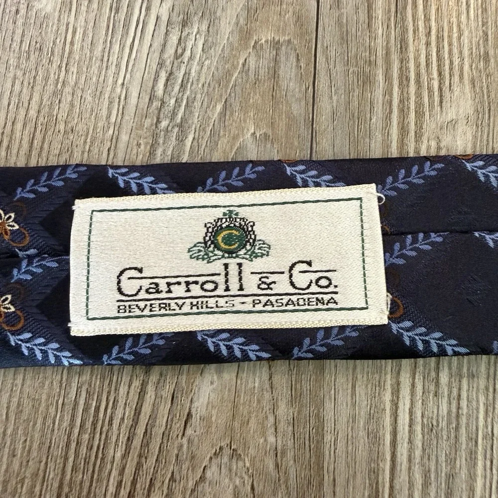 Ermenegildo‎ Zegna Men's 100% Silk Blue Pattern Tie